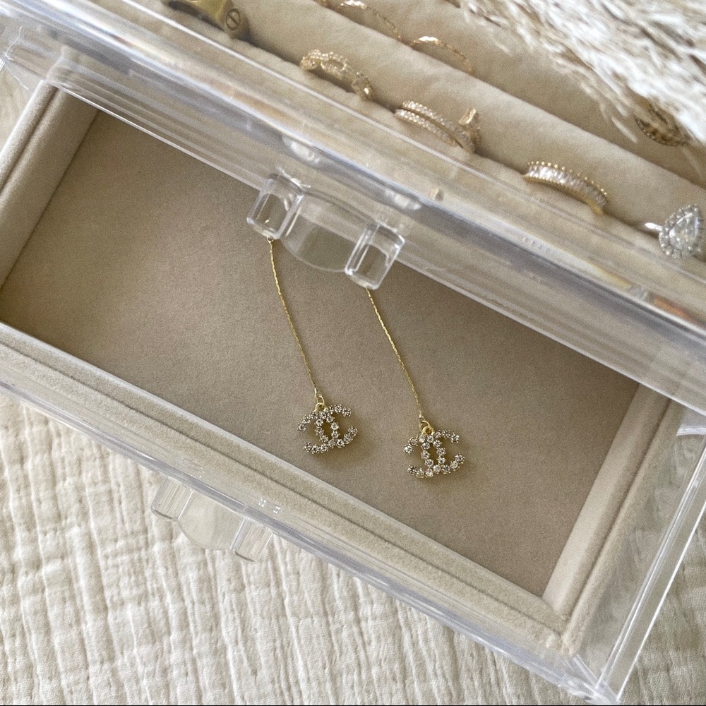 CC Drop Diamond Earring
